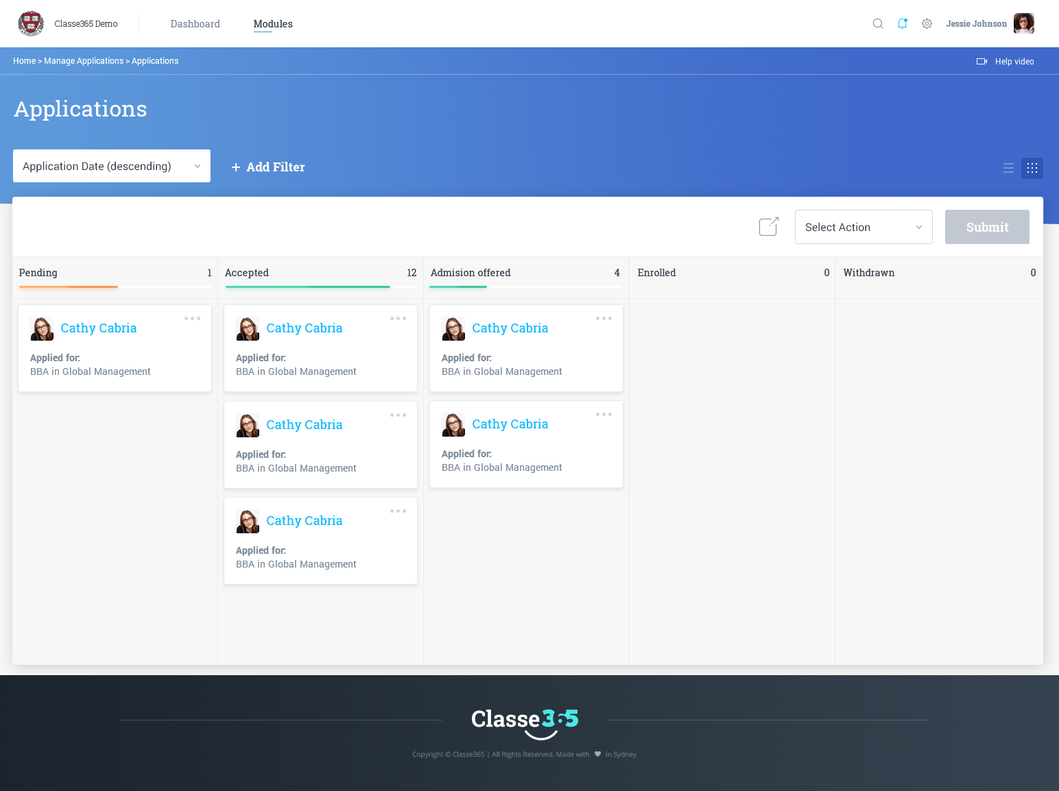 Classe365 Applications Module